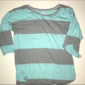 Girls Old Navy Blue and Gray Long Sleeve Top